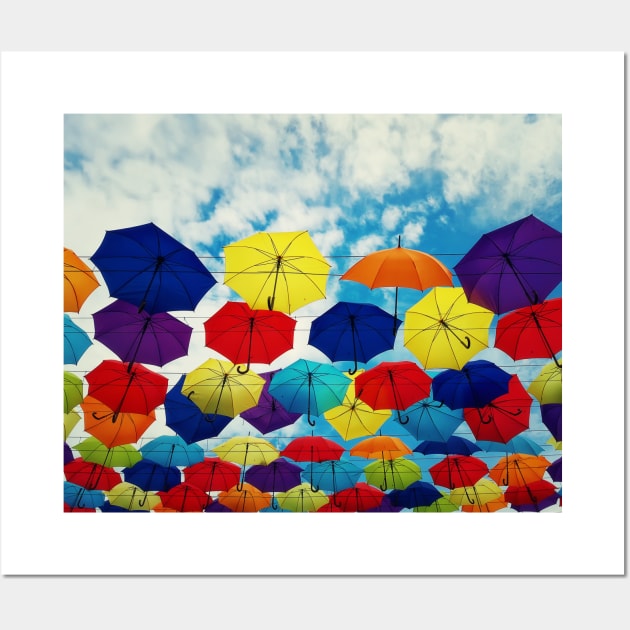 the floating umbrellas Wall Art by psychoshadow